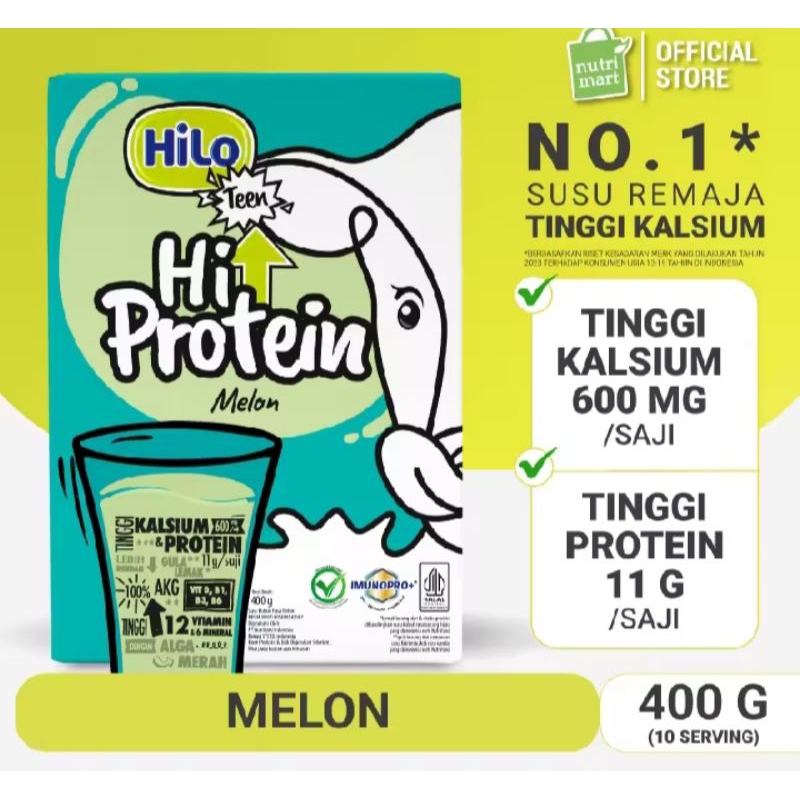 

HiLo Teen HI PROTEIN Melon 400g – Susu Tinggi Protein & Tinggi Kalsium untuk Remaja