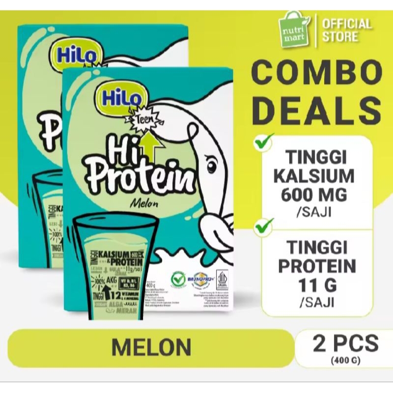 

Twin Pack : HiLo Teen HI PROTEIN Melon 400g – Susu Tinggi Protein & Tinggi Kalsium untuk Remaja