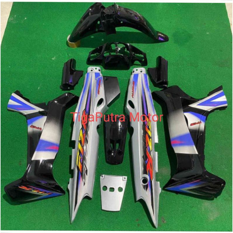 cover body fullset Yamaha fiz r.vega lama.warna silver hitam..