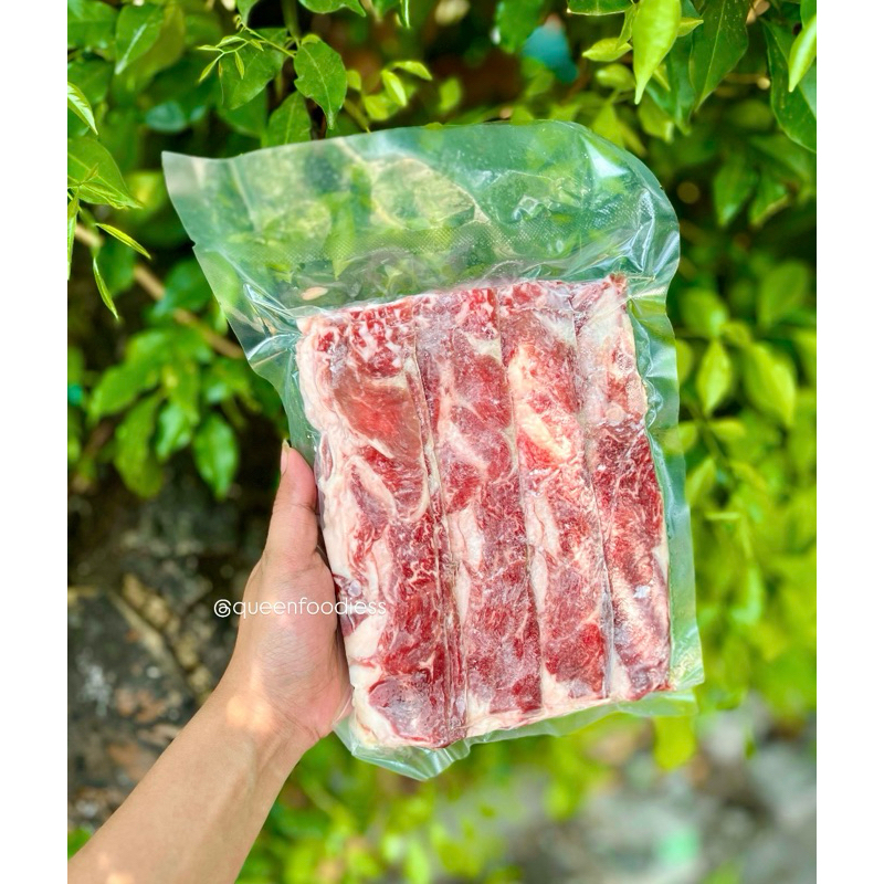 

RESSELER BEEF US SHORTPLATE (FULL SLICE) BUKAN TETELAN BERAT 500gr