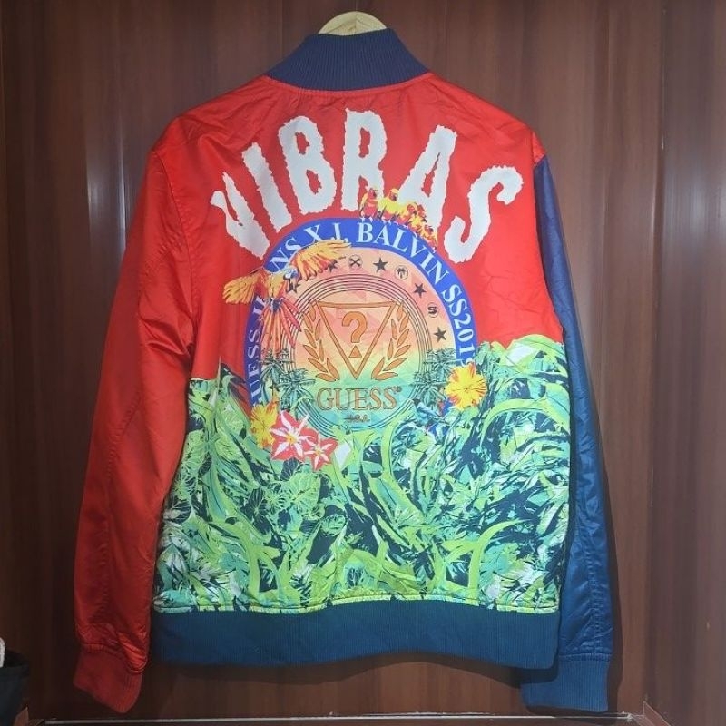 Jaket Pria Guess x balvin size L XL USA