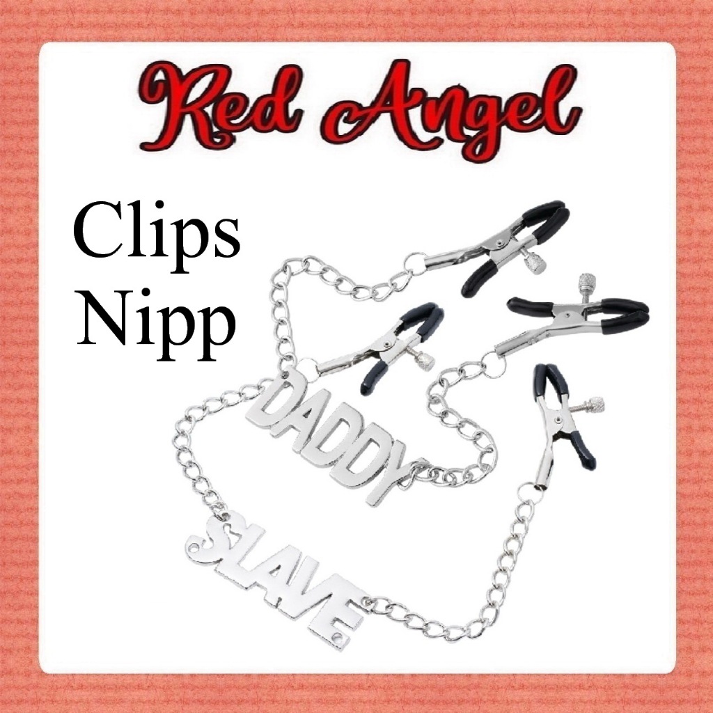 

Red Angel Jepit CLIP NIPP - Clips Letter Font DADDY SLAVE