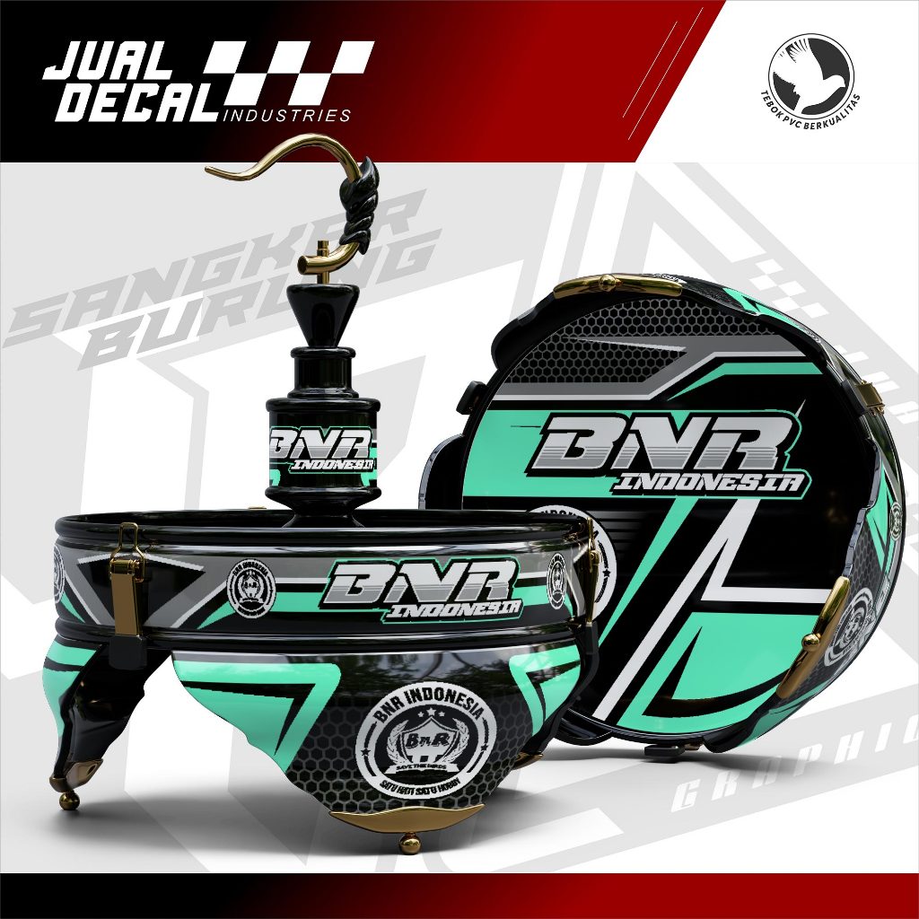 Stiker Sangkar BNR Lovebird Batman Pleci Helopet Decal Tebok Burung Custom Variasi