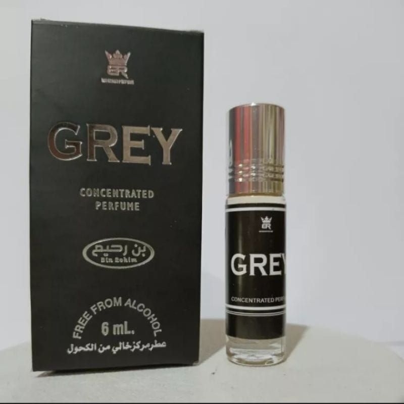 Parfum bin rohim GREY kemasan 6ml original non alkohol
