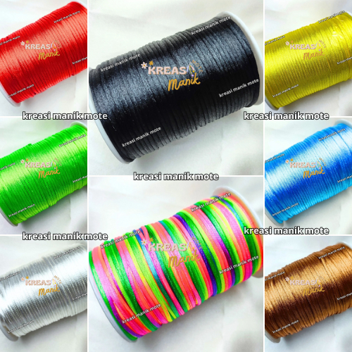 (1 Meter) Tali Satin 2mm / Tali Kilat Lembut Satin / Tali Satin / Tali Gelang