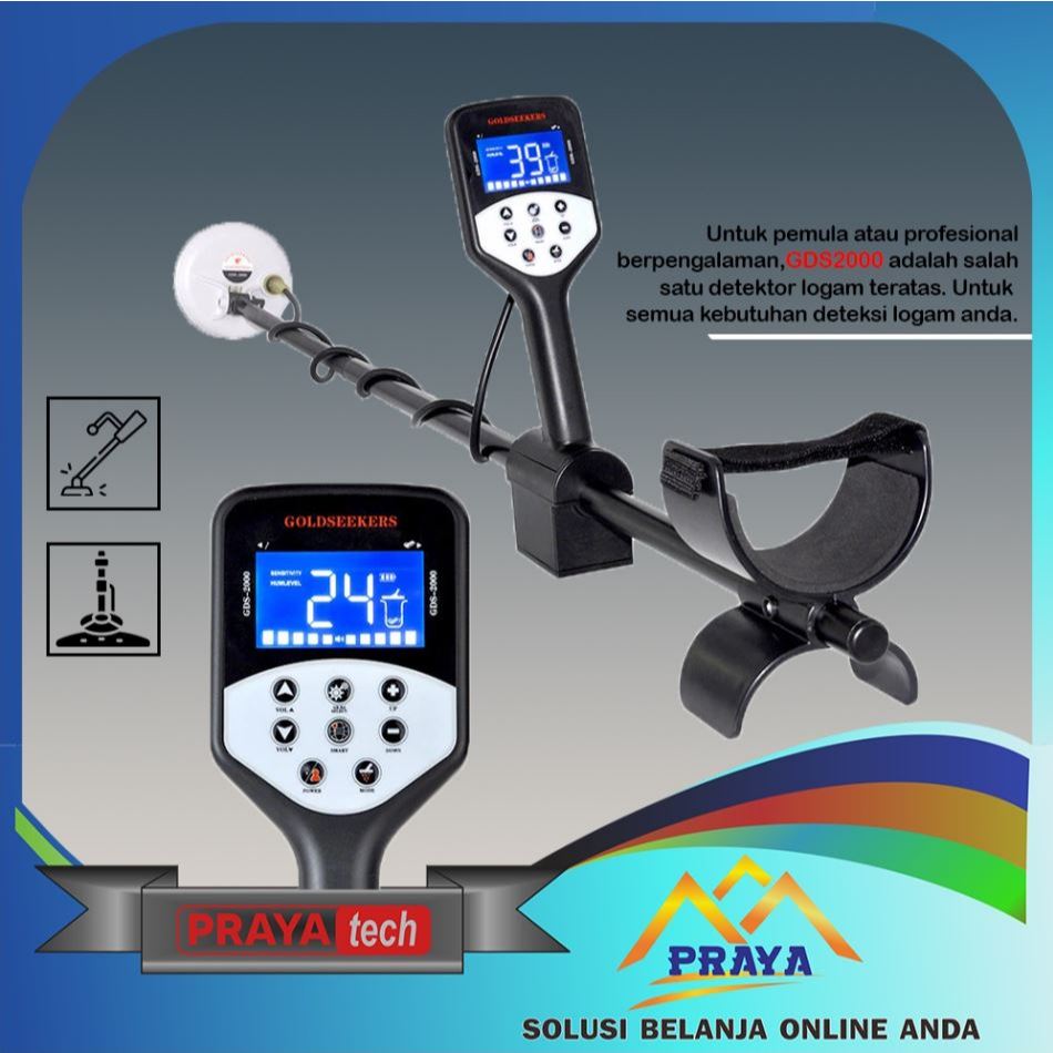 HARGA HEMAT Metal Detektor GDS2000 Detector Gold Seeker Deteksi Logam Emas Perak Logam Mulia GDS