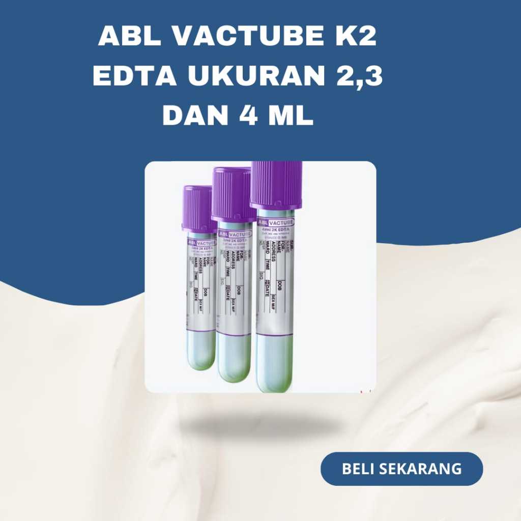 ABL Vactube K2 EDTA Ukuran 2,3dan 4ml