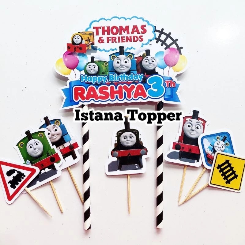 Topper Cake CUSTOM Tema Thomas, Boboi Boy, Upin ipin, Animal / Hiasan Topper Cake/ Topper Ultah