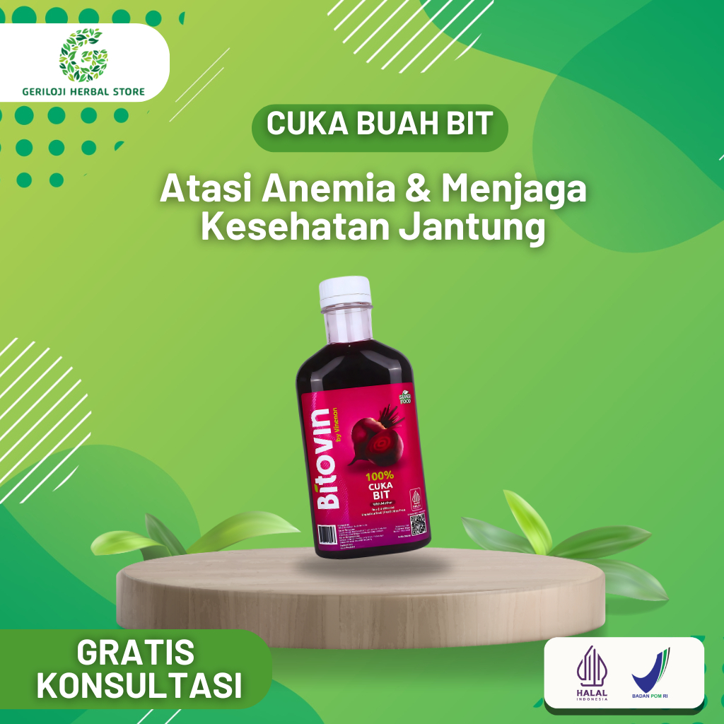 

BITOVIN Cuka Buah Bit With Mother - Atasi Anemia & Menjaga Kesehatan Jantung