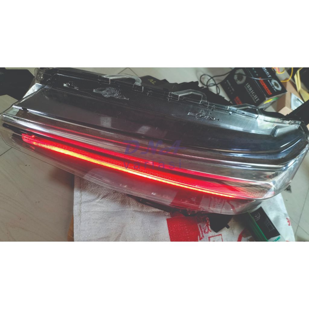 Slim Alis Frame DRL Lampu Headlamp Mobil Running Sein LED Aplikasi RGB Lampu Depan Mobil Xenia