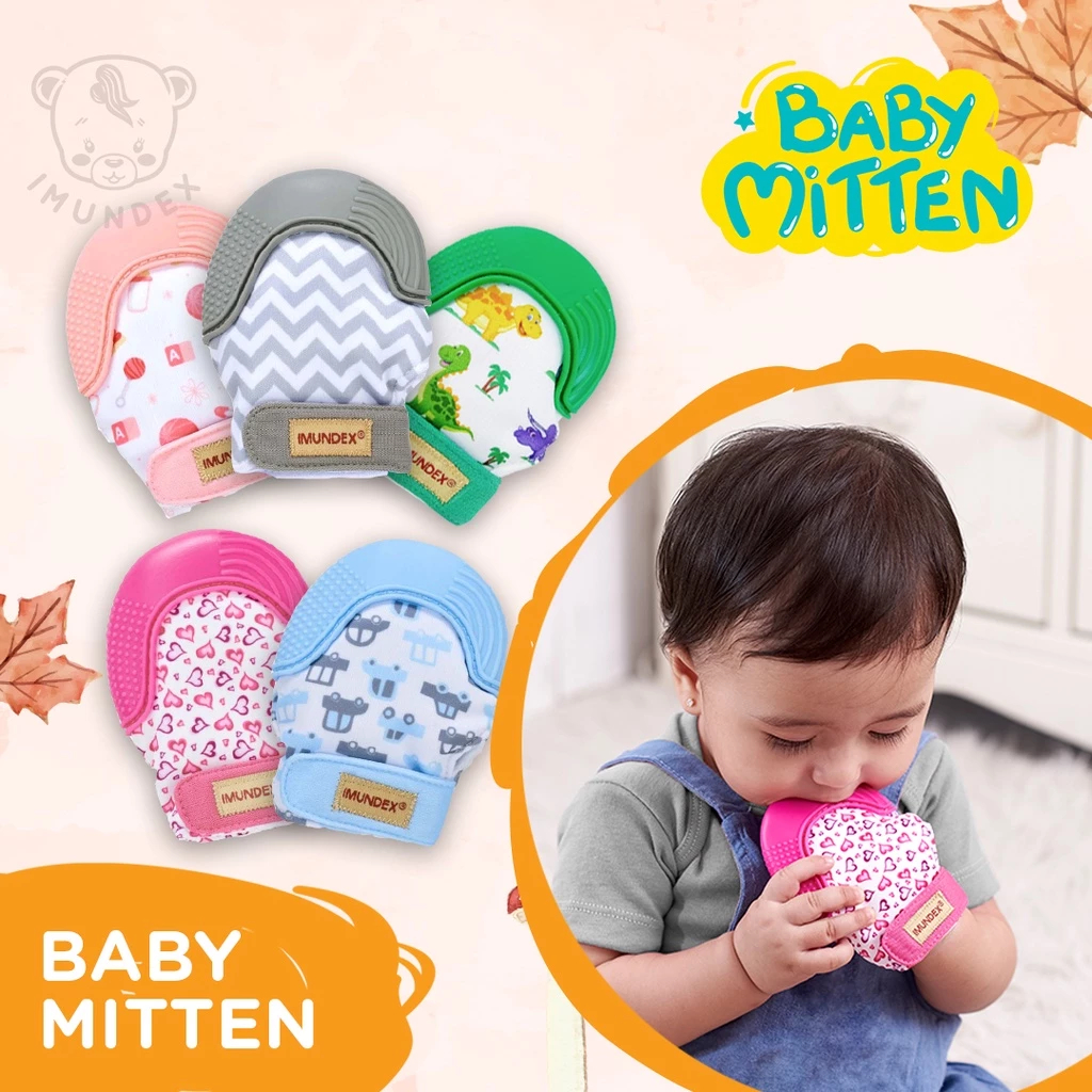 Baby Mitten Teether IMUNDEX / gigitan bayi / teether bayi / sarung tangan gigitan bayi / giigitan si