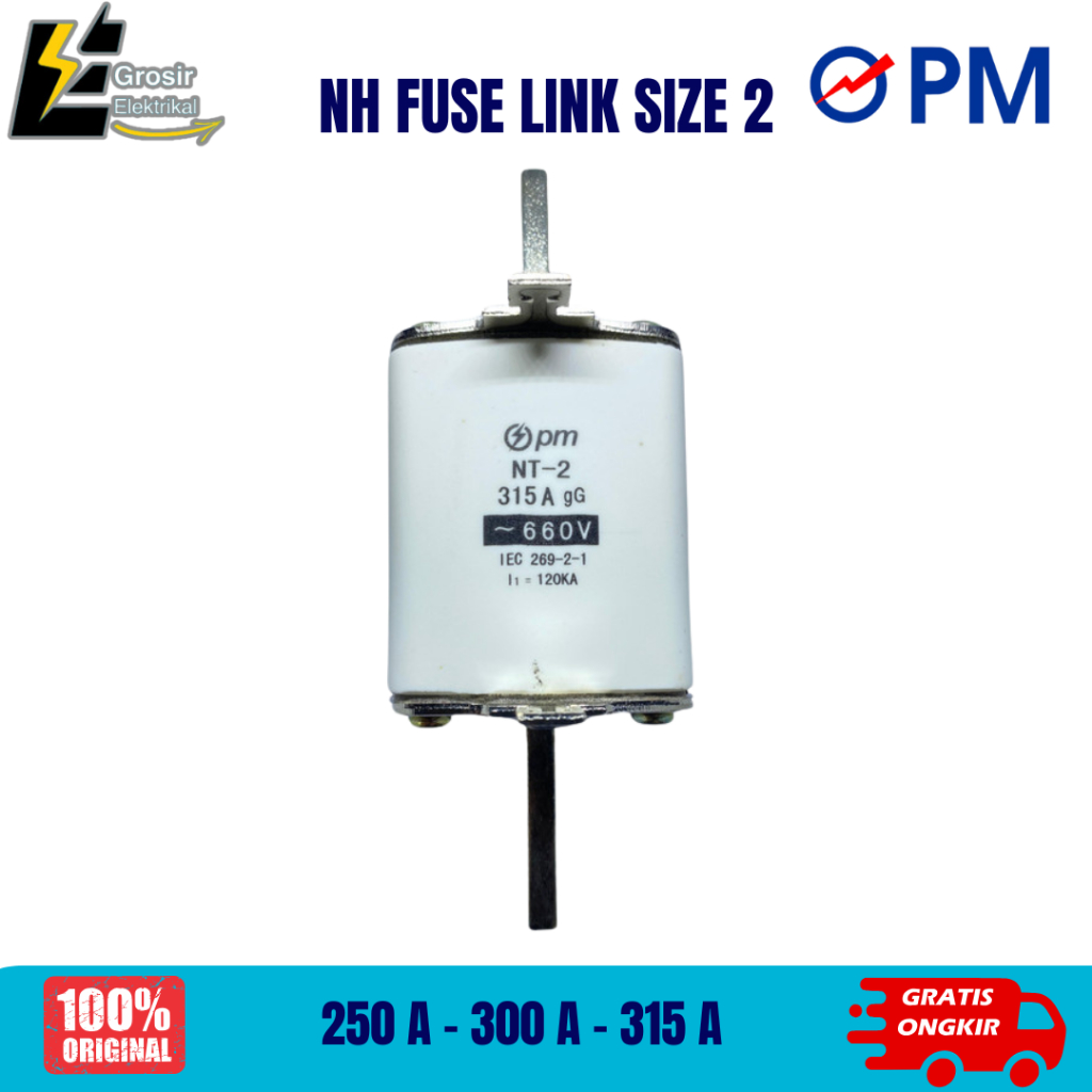 NH Fuse Link Size 2 Amper Rating 250A, 300A, 315A PM