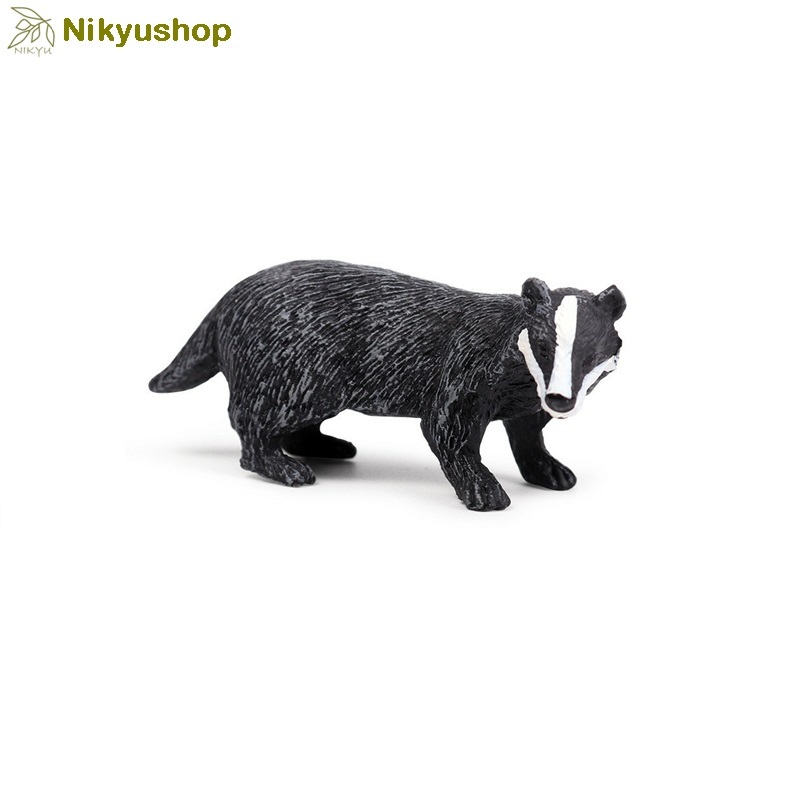 [Nikyushop] Mainan Edukasi Pajangan Koleksi Hewan Badger Luak Musang Eropa Animal Figure