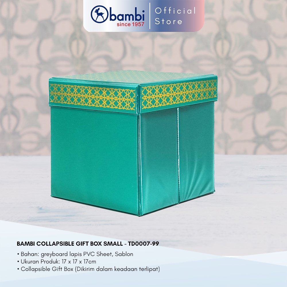 

Bambi Gift Box Small Idul Fitri Green Fudebako Tipe Collapsible Gift Box Original