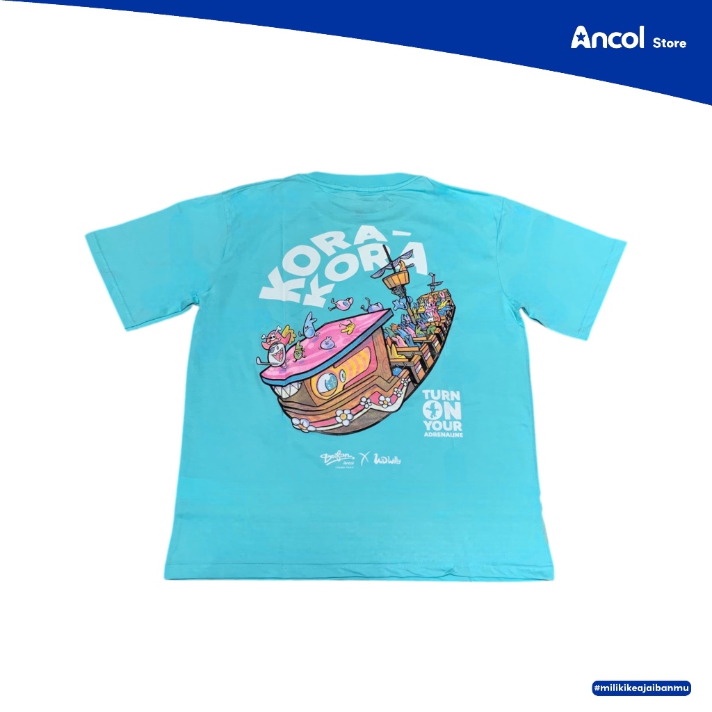 Ancol Baju Kaos Oversize - Karakter Dufan Kora Kora | Official Merchandise