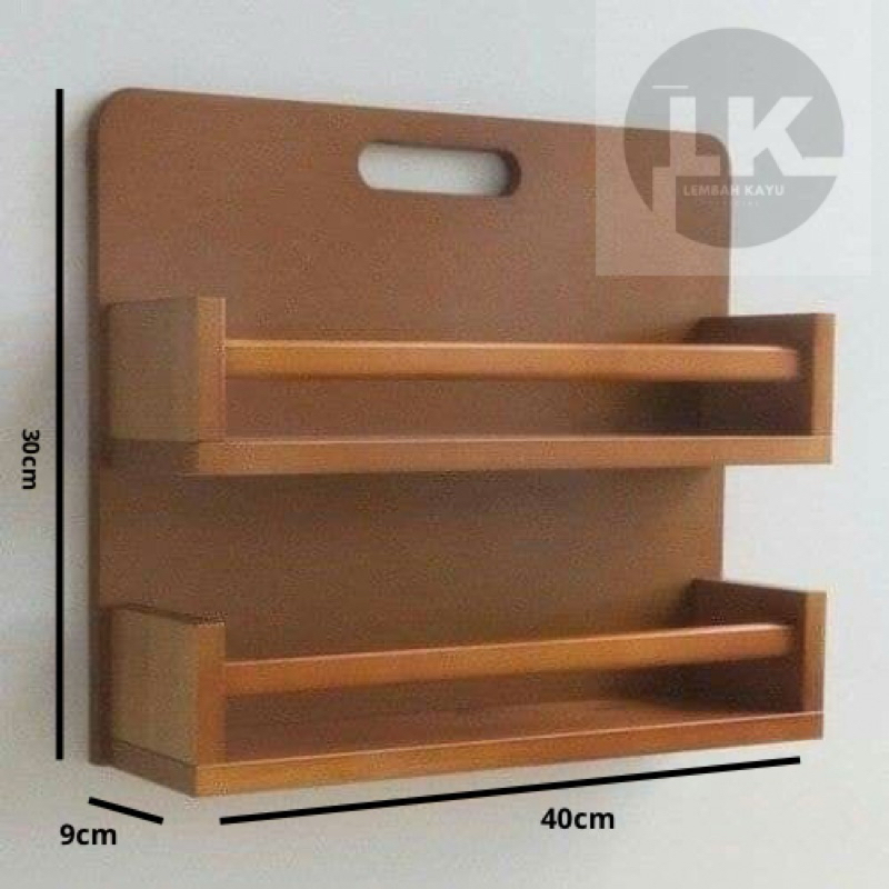 tempat rak bumbu dapur rak kayu bumbu dapur tempat penyimpanan bumbu aestetik