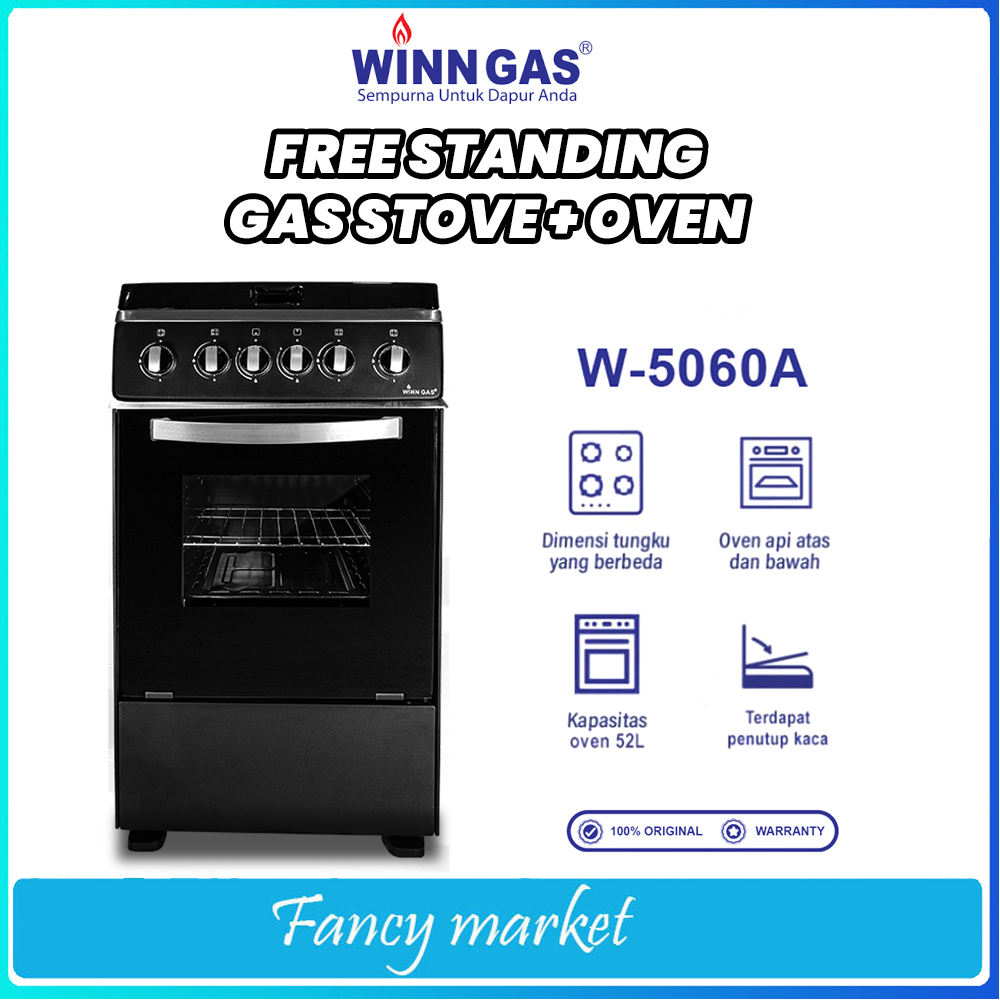 FREESTANDING WINN GAS W5060A KOMPOR GAS 4 TUNGKU + OVEN