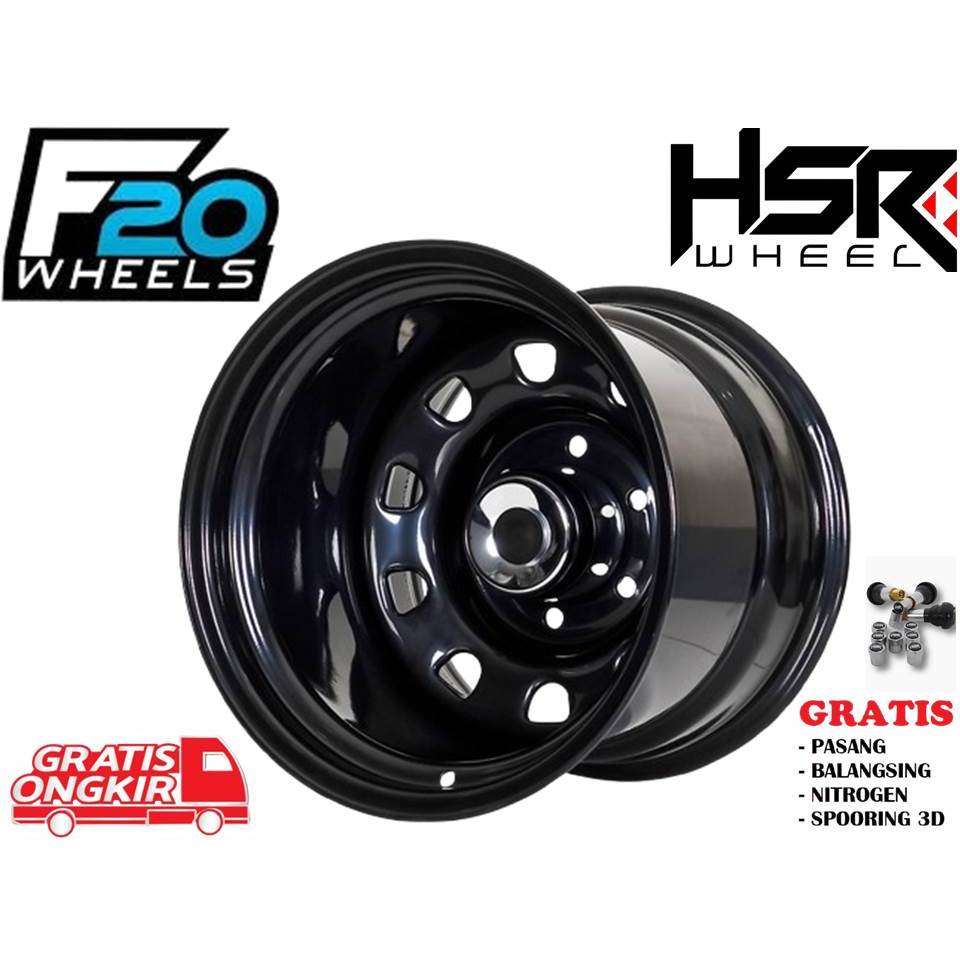 VELG MOBIL RACING MURAH MOKUPO HSR R15X12 H6X139,7 ET-75 BLACK