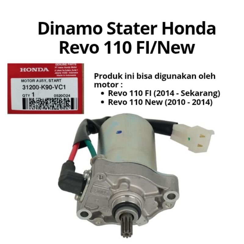 [AHM] 31200K90VC1 Dinamo Stater, Motor Assy Start Honda REVO 110 FI, REVO 110 NEW (REVO ABSOLUT)