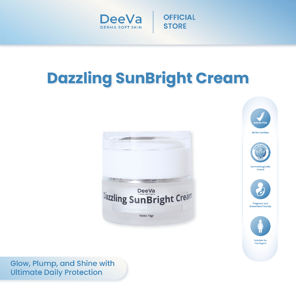 DeeVa Derma Soft Skin - Dazzling SunBright Cream with 7X Ceramide & 4X Hyaluronate (moisturizer / pe