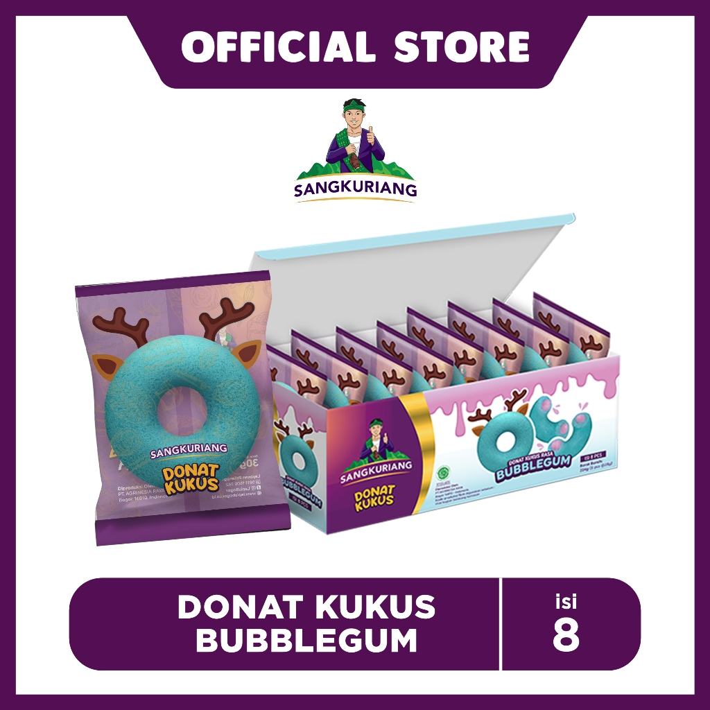 

Donut Kukus Bubblegum - Isi 8 pcs