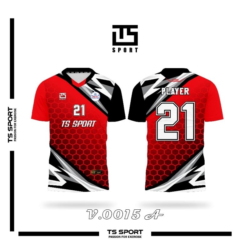 Kaos Jersey Volly Full Printing Gratis Tambah Nama Nomor Logo Sponsor