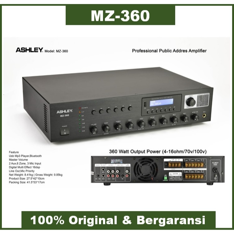 Ashley MZ360 Amplifier MZ 360 Original