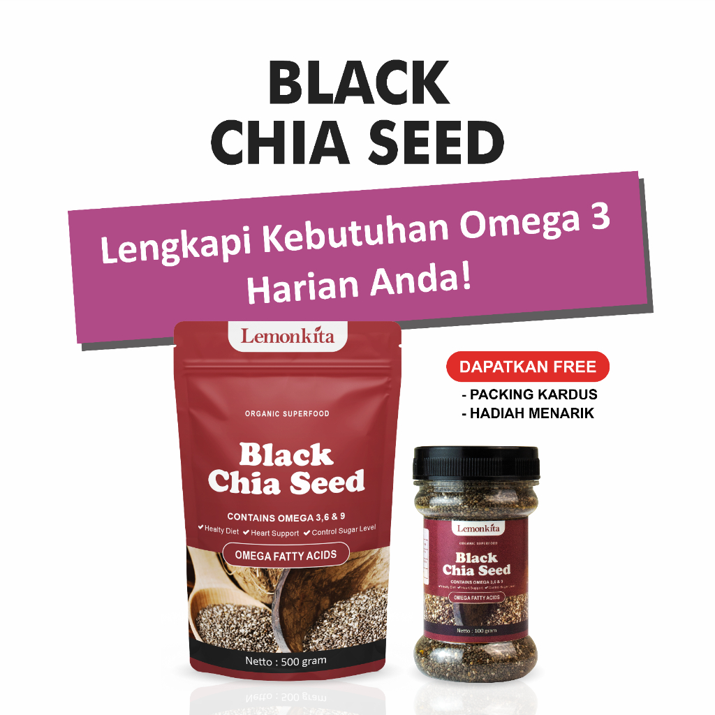 

Lemonkita - Black Chia Seed - Organic - Diet - Premium