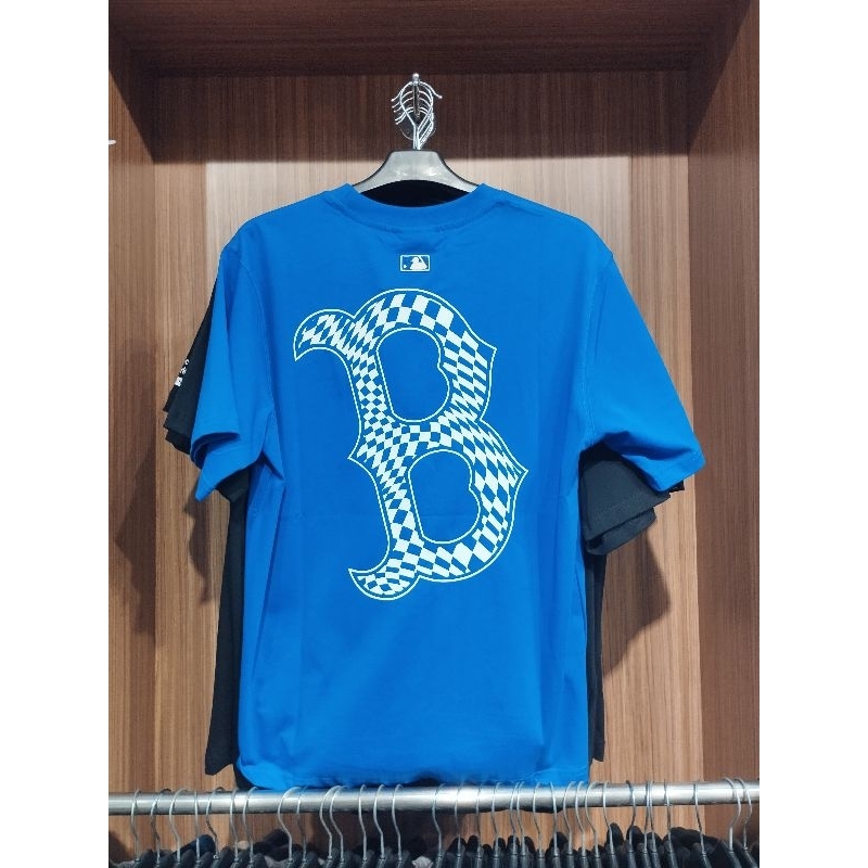 MLB Boston Red Sox Checkerboard T-shirt Blue