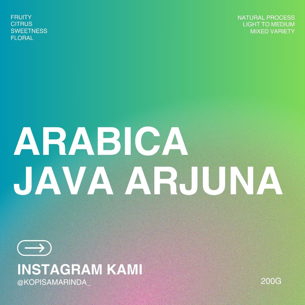 

Biji Kopi Arabica Java Arjuna – Natural Process 200g | Kopi Samarinda