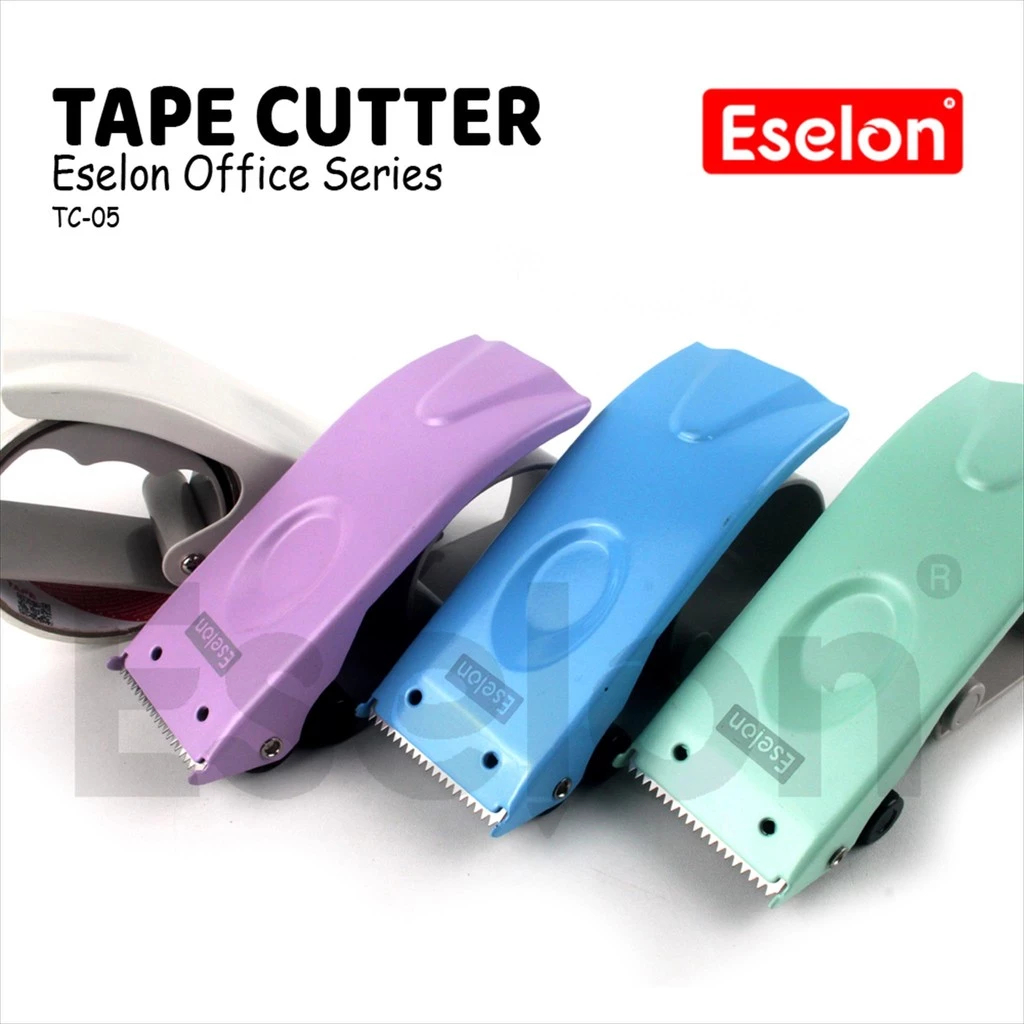 

ESELON TC-05 PEMOTONG LAKBAN SELOTIP 2'' TAPE CUTTER DISPENSER BESI PASTEL SERIES