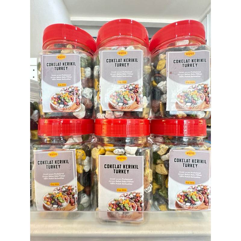 

Cokelat Kerikil TURKI Premium Kemasan Toples 150gr Enak Moodbooster Oleh oleh Haji Coklat Turkey