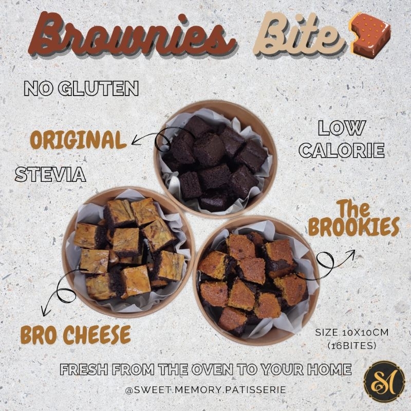 

BROWNIES BITE (LOW CALORIE - STEVIA - NO GLUTEN)