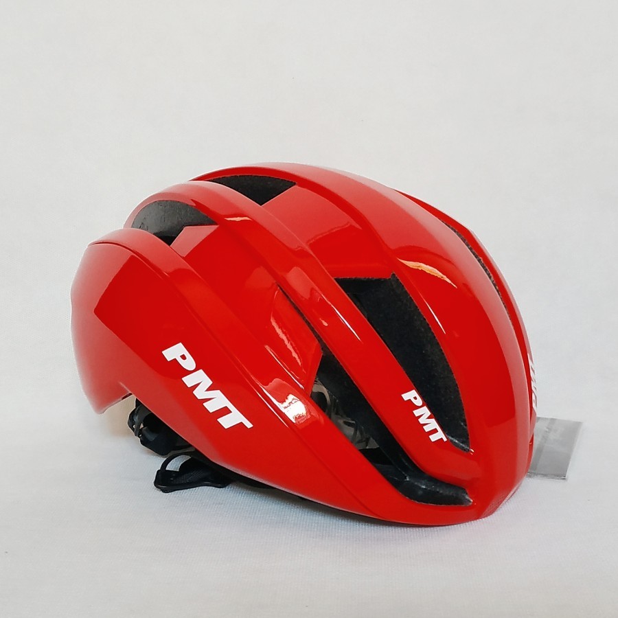 HELM SEPEDA PMT HELMET TIPE PUDI RED GLOSS