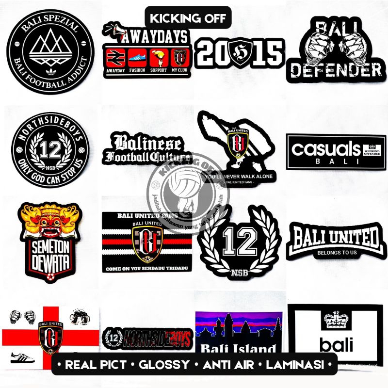 

Sticker Bali United Semeton Dewata Northsideboys Serdadu Tridatu Anti Air