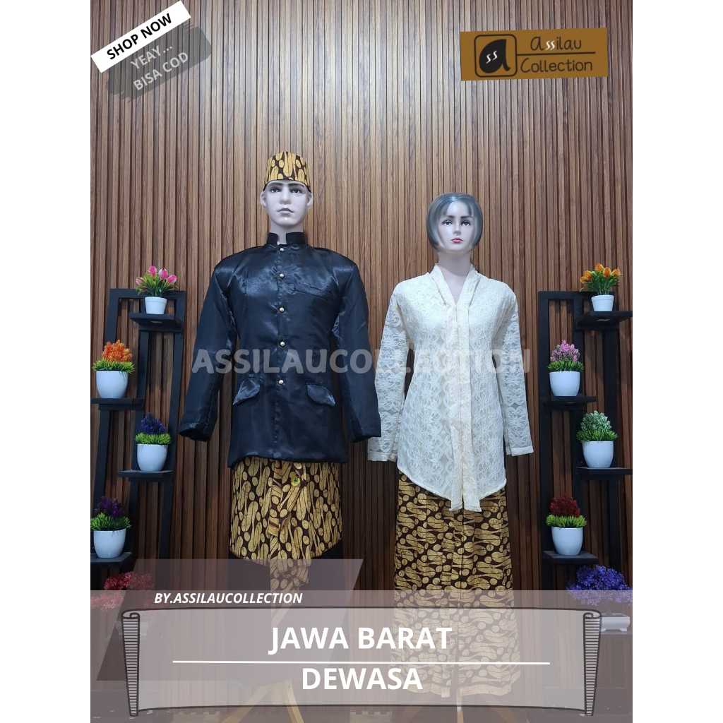 Baju Adat Dewasa Jawa Barat/Sunda Satuan (Laki/Cewek)