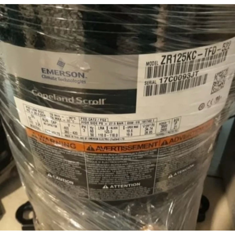 KOMPRESOR AC COPELAND ZR125KC-TFD-522 (10PK R22)