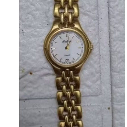 jam tangan rantai wanita gold plate ori