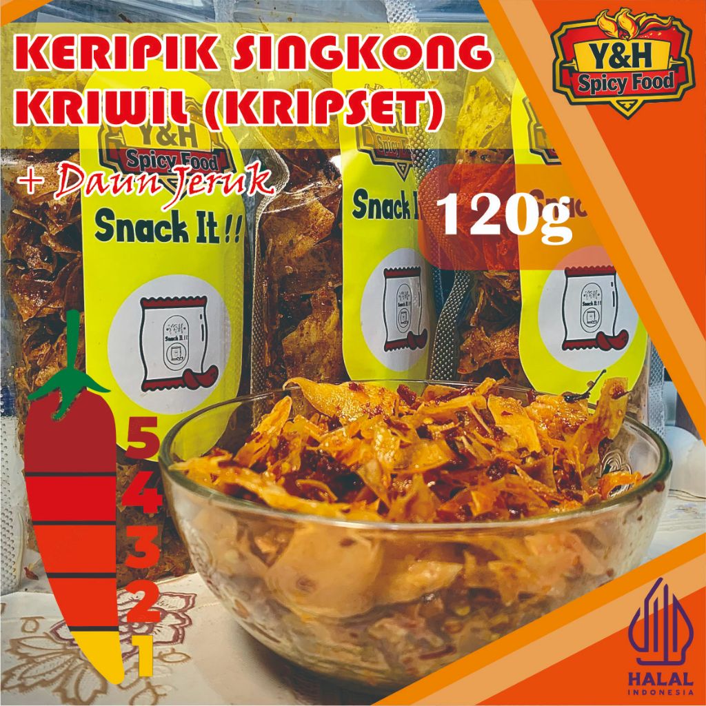 

keripik singkong kriwil 120 gram cemilan enak anti galau y&h snack it