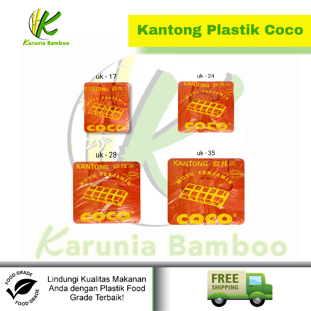 Kantong Plastik Merah COCO/Kantong Kresek/HD/Coco Merah/Kantong Serba Guna/Plastik Merah/Kantong Kre