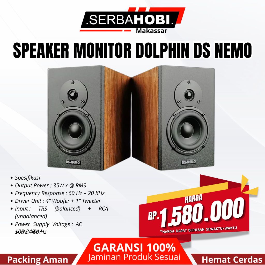 Speaker Monitor Flat Dolphin Sound DS NEMO Studio Monitor