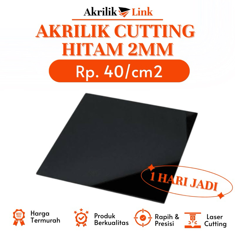 

[TERMURAH] CUSTOM AKRILIK CUTTING HITAM 2MM