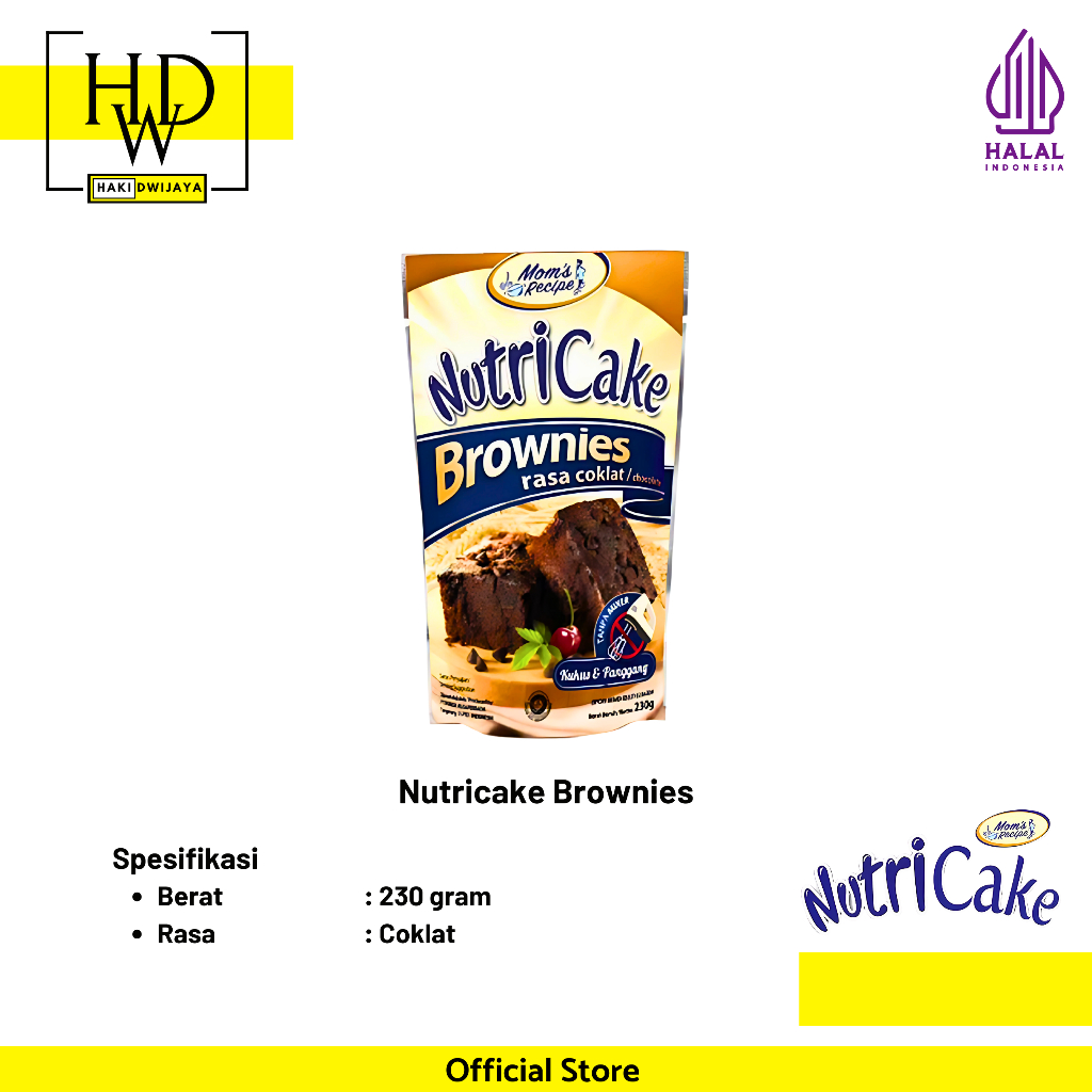 

[230gr] Nutricake Brownies Kukus Panggang Premix Instant Rasa Coklat
