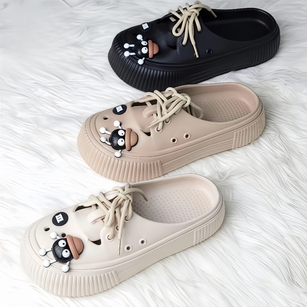 Sandal Wanita Bawah Karet Anti Gesek Dampak Dempul rantai Jelly Sandal Sehari-hari Santai Wanita