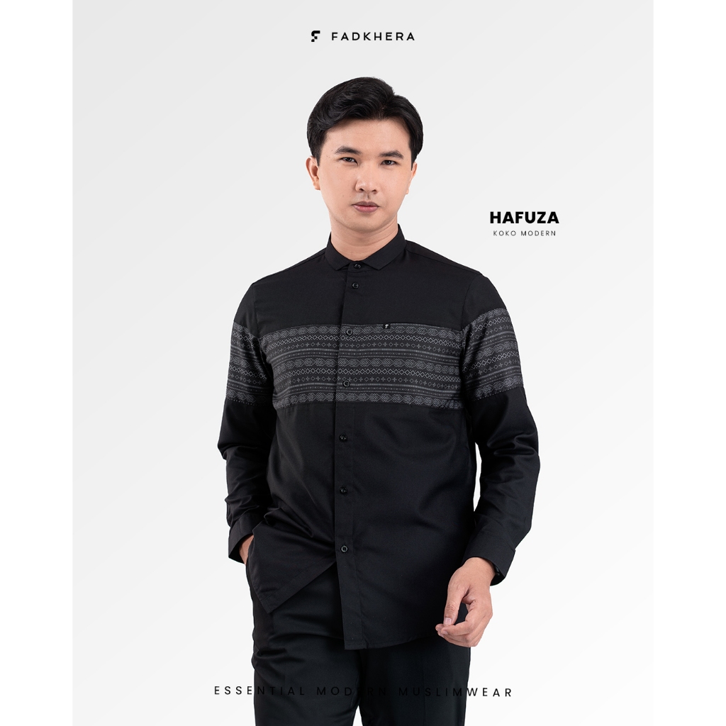 Fadkhera Hafuza Kemeja Koko Modern | Koko Santri | Kemeja Koko Pria | Koko Pria | Seragam Koko