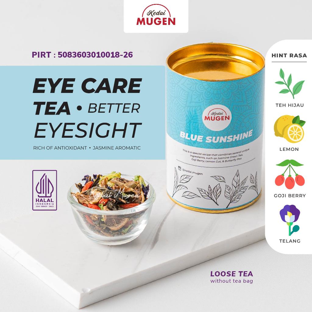

Kedai Mugen | Artisan Tea Blend - Daily Boost Series | Blue Sunshine - Jasmine Goji Berry 30g