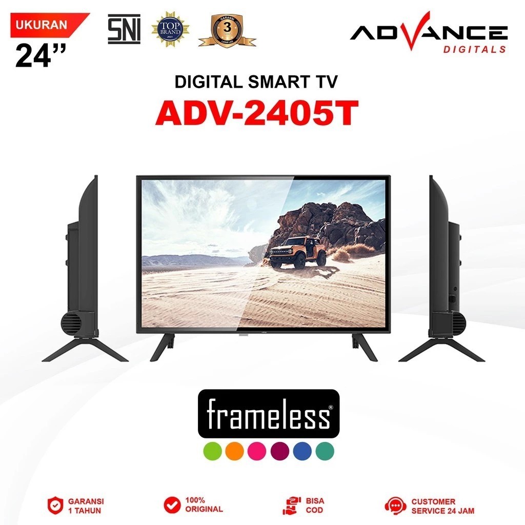 TV Advance 24"ADV-2405T Televisi Digital Advance 24 Inch HD Support Antena Digital