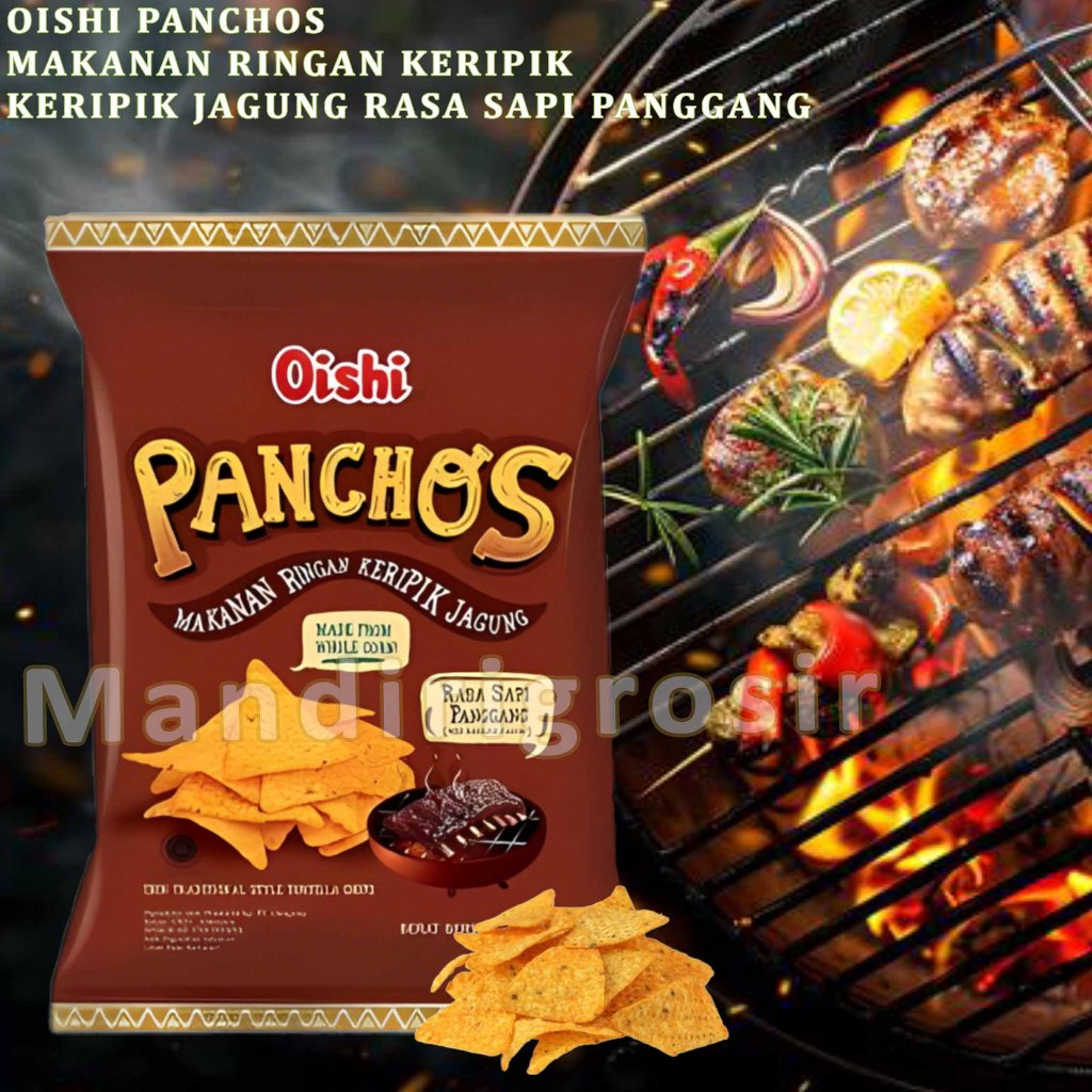 

Makanan Ringan Keripik * Oishi Panchos * Keripik Jagung Rasa Sapi Panggang * 140gr