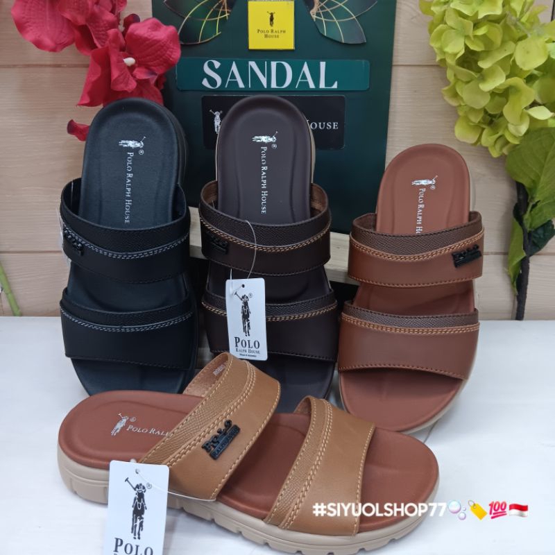 【Bisa COD/100% Original/Art RUBIO 02】Sandal Pria POLO RALPH HOUSE/Sandal Casual Pria/Sandal Slide/Sa