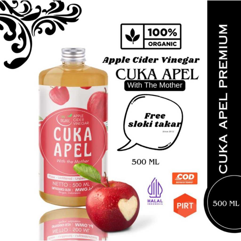 

Cuka apel organik Kingdom Apple Cider Vinegar 500ml